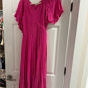 Vibrant Pink Maxi Dress